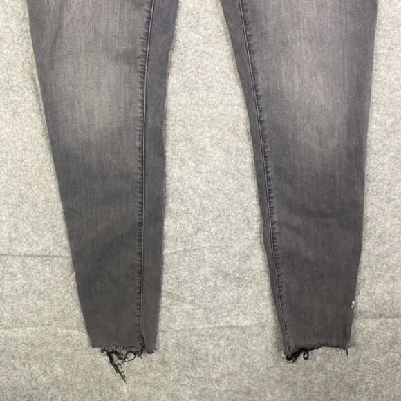 MadeWell 10' HIGH-RISE Skinny Jeans 27 Gray Faded Raw Hem - Picture 3 of 14